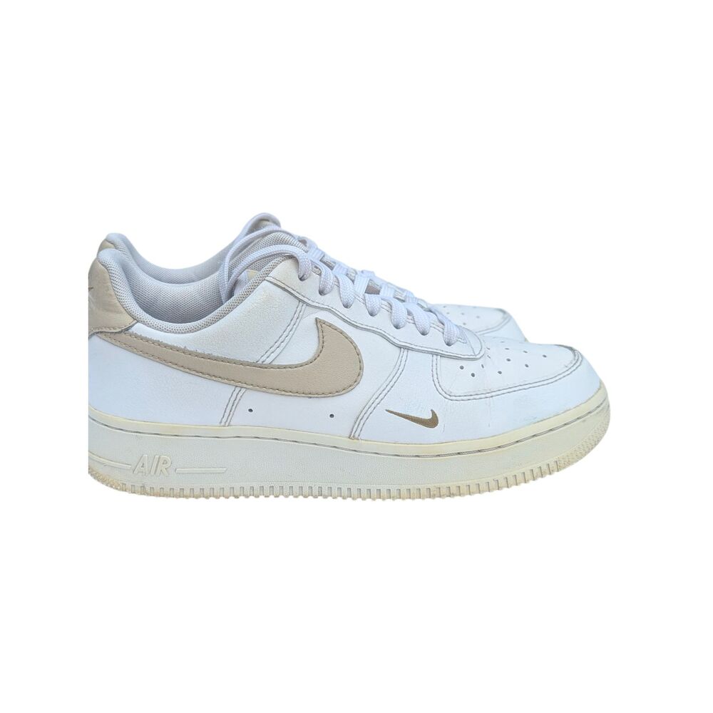 Nike Air Force 1 Low White Tan Swoosh Women’s 8.5 / Men’s 7 CZ0270-105 - Picture 2 of 10